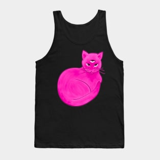 Third eye pink cat Tank Top